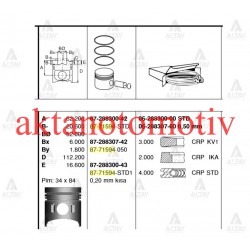 PİSTON SEGMANLI CANTER 659 050 PİSTON SEGMANLI CANTER 659 050